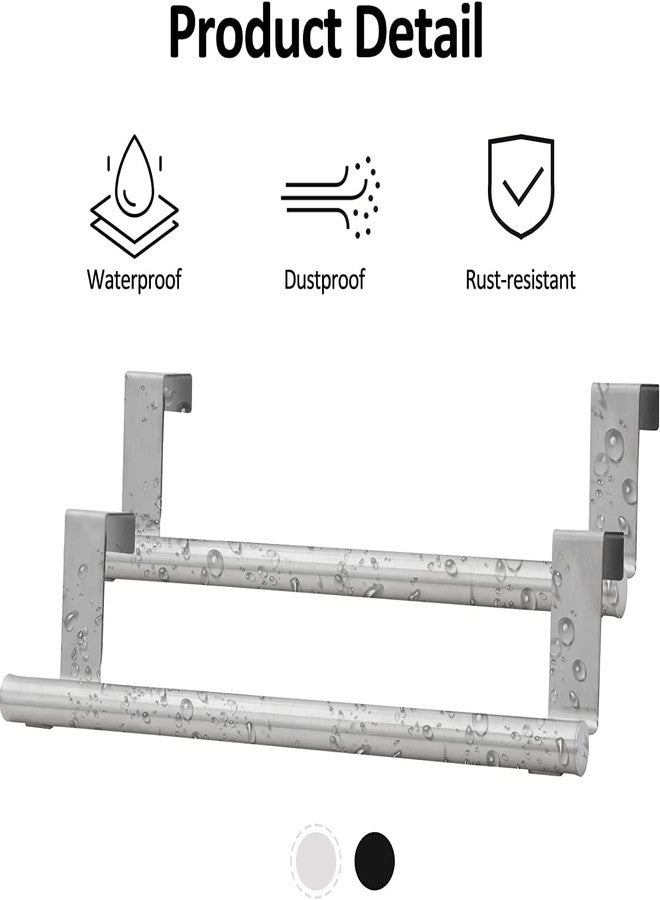 Decobuy Cabinet Door Kitchen Towel Holder, Stainless Steel Towel Holder Adjustable, Over Cabinet Hanger, Towel Bar Hook Rod Rack (Pack of 1) - Image 2